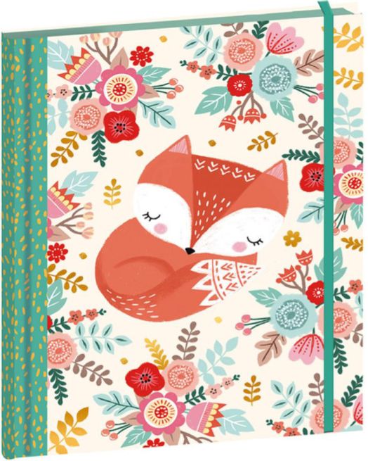 Тетрадка с ластик Janod - Лисица / Еднорог