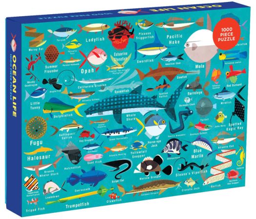 Пъзел Mudpuppy: Океан, 1000 части
