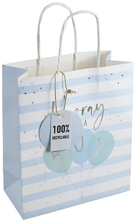 Подаръчна торбичка Eurowrap - Hooray It's A Boy, малка