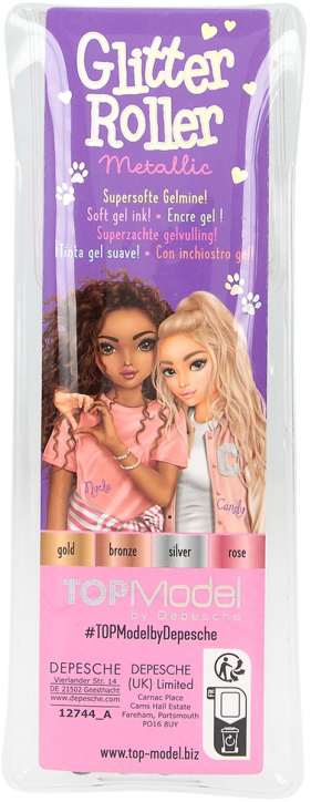 Комплект гел химикалки Top Model - Glitter Metallic, 4 бр.