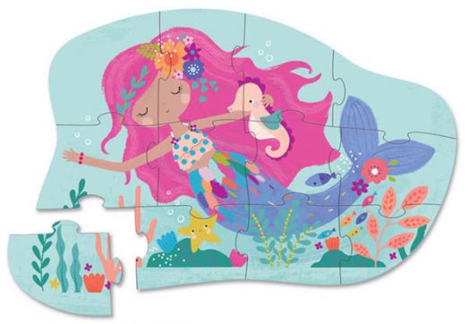 Детски пъзел Crocodile Creek Mermaid Dreams - Мечтата на русалката, 12 части