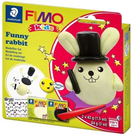 Комплект полимерна глина Staedtler Fimo Kids, Зайче