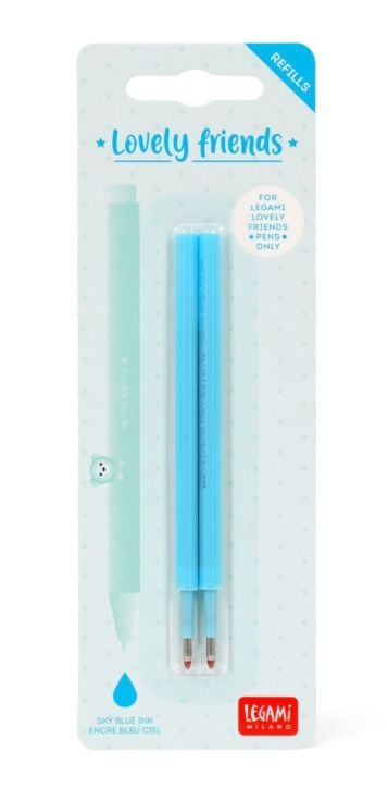 Комплект пълнители за гел химикалки Legami, 2 бр. небесно сини