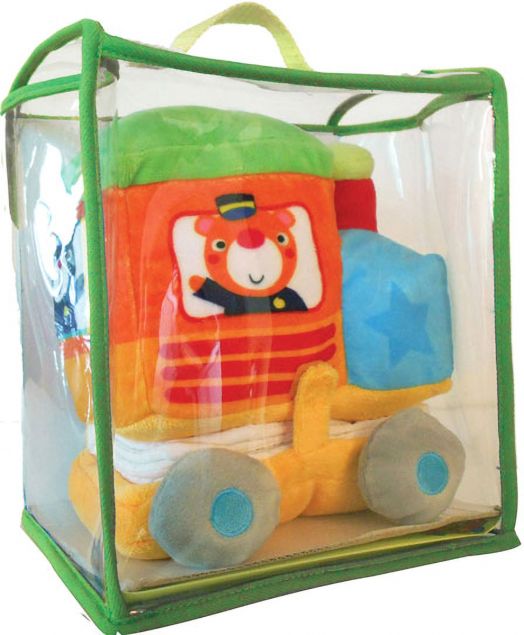 Веселото влакче, книга от плат и вградена писалка