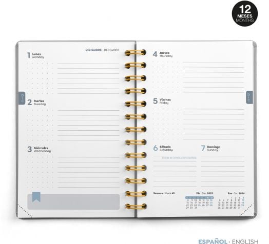 Седмичен тефтер - органайзер Miquelrius Currants от септември 2025 до август 2026 г.