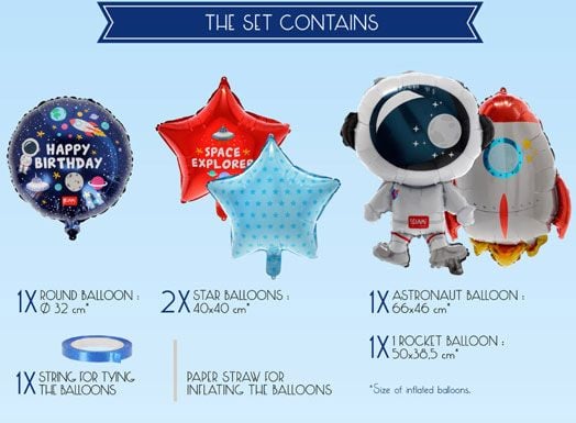 Комплект балони Legami - Birthday Party, Космос