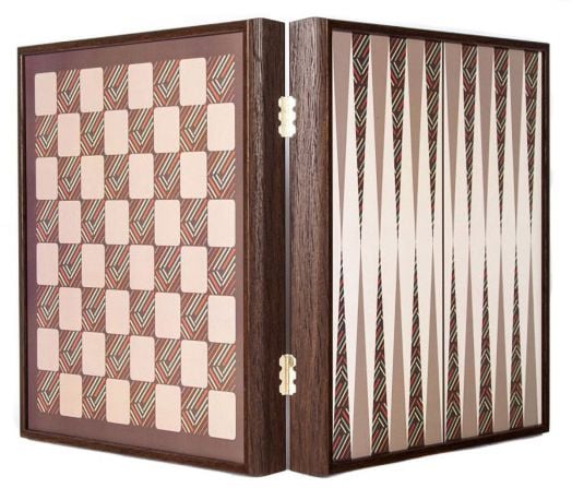 Комплект класически игри Manopoulos - Шах, Табла, Не се сърди човече, Змии и стълби