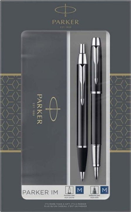 Комплект Parker - Химикалка и писалка Royal IM Black CT