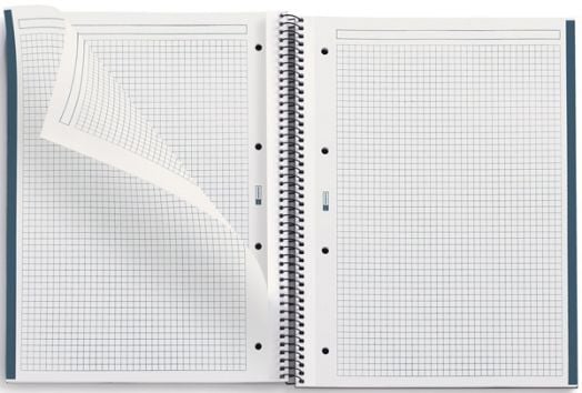 Тетрадка Miquelrius Be Eco A4 със спирала, 80 листа, малки квадратчета, сапфир