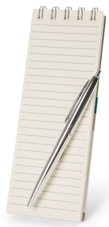 Тефтерче с химикалка Nici - Бял лебед