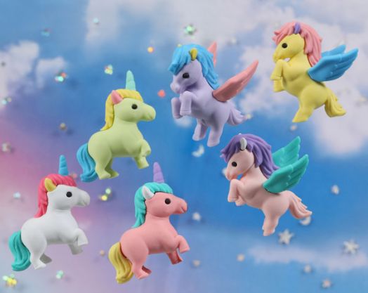 Ученическа гума за триене Iwako Puzzle - Еднорог