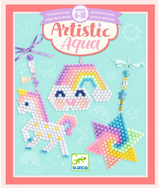 Творчески комплект Djeco: Направи си сам талисмани с мъниста, Дъга