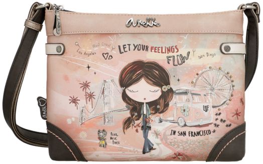 Дамска чанта Anekke Peace & Love Pink, 28 x 22 x 5 см.
