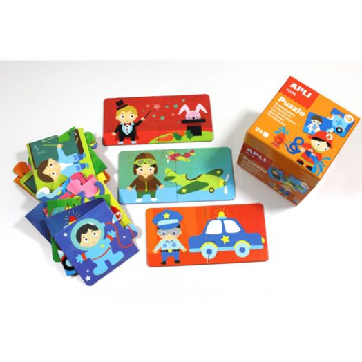 Комплект пъзели в кутия: Професии, 24 части