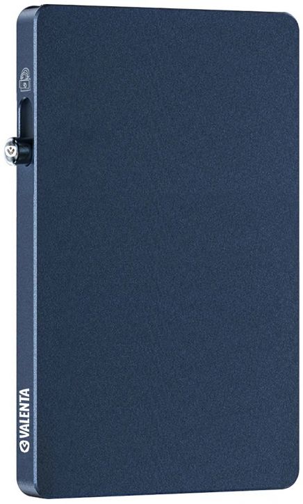 Алуминиев картодържател Valenta MagSafe Titanium Blue