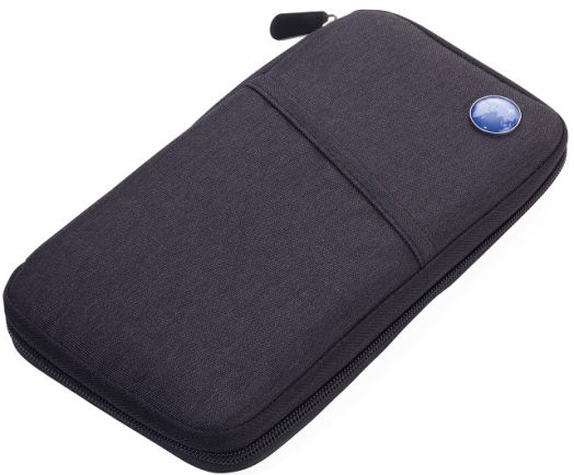 Калъф за документи с RFID защита Troika - Safe Flight, черен