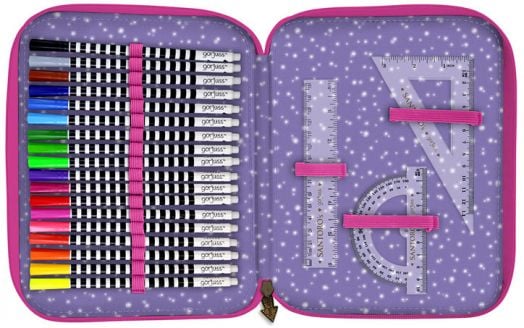 Ученически несесер Gorjuss Up and Away с две отделения, пълен