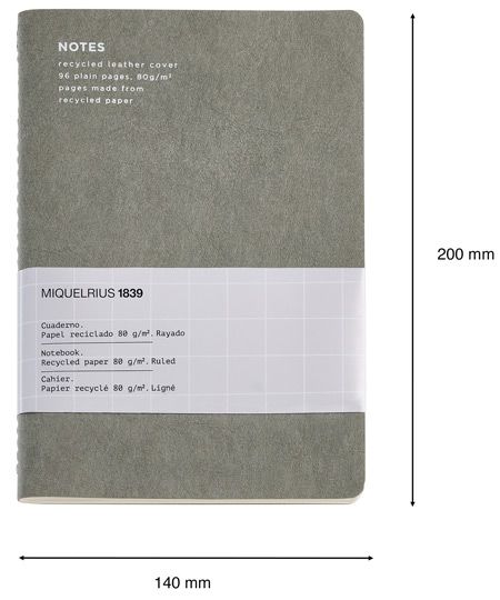 Тетрадка Miquelrius Flexible Black A5, 96 линирани страници