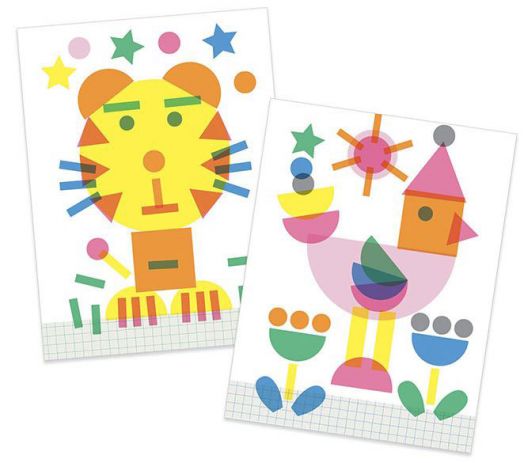 Креативен комплект Djeco: Направи картини с мастило форми и модел