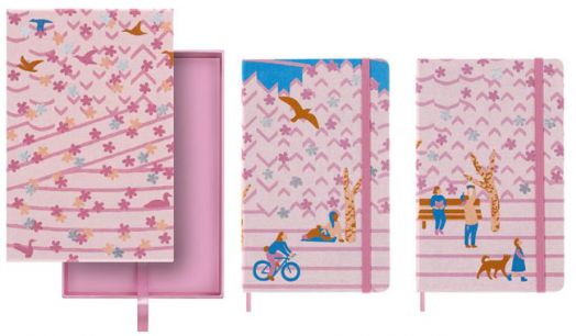 Комплект Moleskine: 2 класически тефтера Moleskine Sakura с твърди корици
