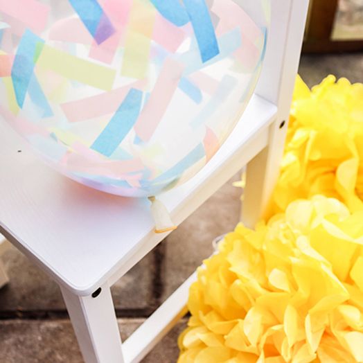 Комплект балони с пастелни конфети Folat, 4 бр.