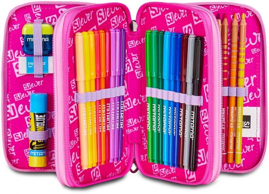 Ученически несесер Seven SJ Ever Fixstar с три отделения, пълен