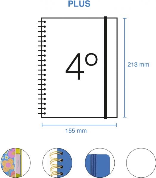 Седмичен тефтер - органайзер Miquelrius Happy Flowers от септември 2025 до август 2026 г.