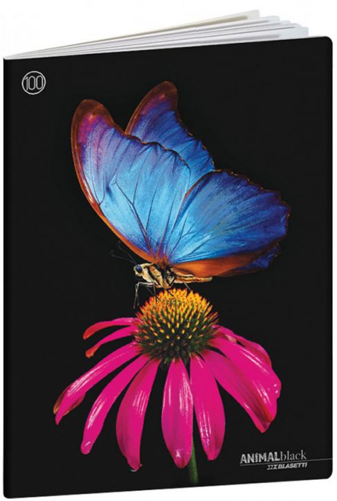 Тетрадка Blasetti Animal Black А4, 36 листа с широки редове