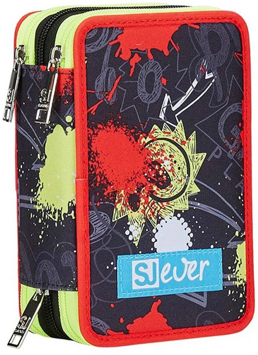 Ученически несесер Seven SJ Ever Playjam с три отделения, пълен