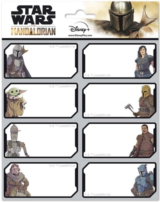 Ученически етикети Star Wars: The Mandalorian, 16 бр.