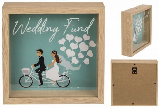 Дървена касичка Wedding Fund