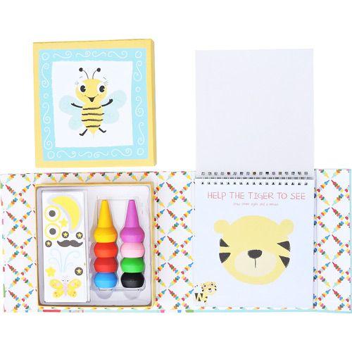 Комплект пастели Tiger Tribe за малко дете с блокче - Животни