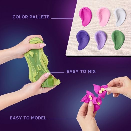 Творчески комплект Okto - Декорация с лек моделин - цветя 