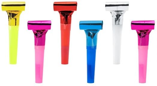 Парти свирки PartyDeco - микс от цветове, 6 бр.