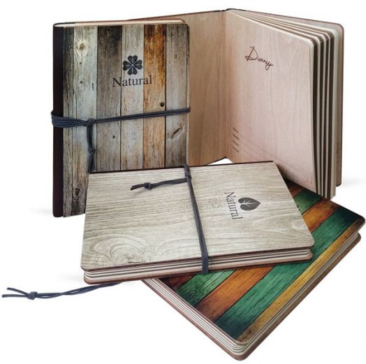 Бележник с дървени корици Lastva - Natural