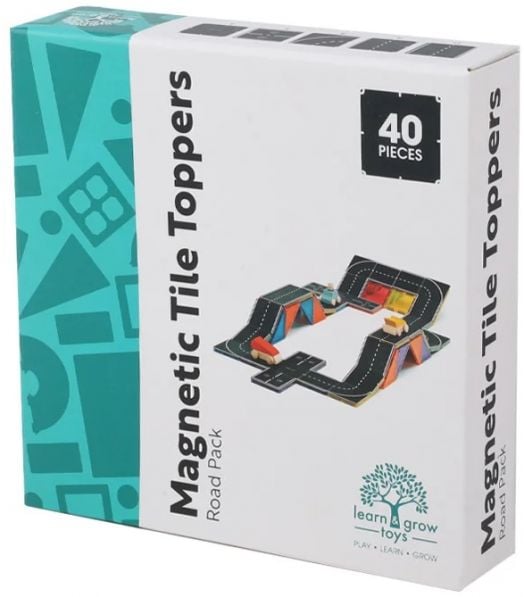 Магнитен конструктор Learn and Grow Toys - Пътища, 40 части