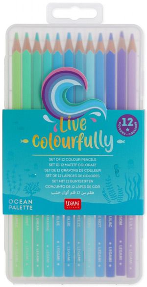 Цветни моливи Legami - Ocean, 12 бр.