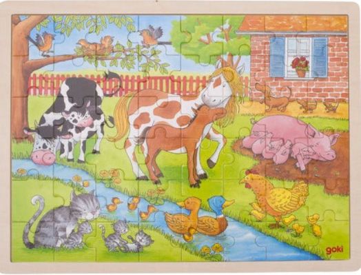 Дървен пъзел Goki - Животът във фермата