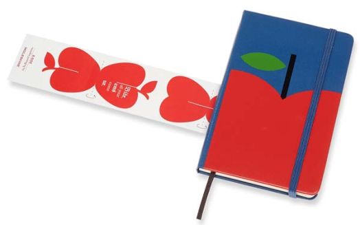 Син тефтер Moleskine Snow White Red Apple Pocket с широки редове, Limited Edition