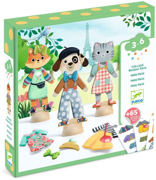 Творчески комплект Djeco - Облечи със стикери куклата