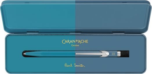 Химикалка Caran d’Ache 849 Paul Smith collection, 4th Edition, тюркоазено-син цвят