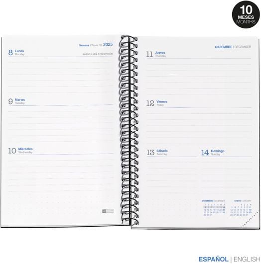 Седмичен тефтер - органайзер Miquelrius Love от септември 2025 до юни 2026 г.