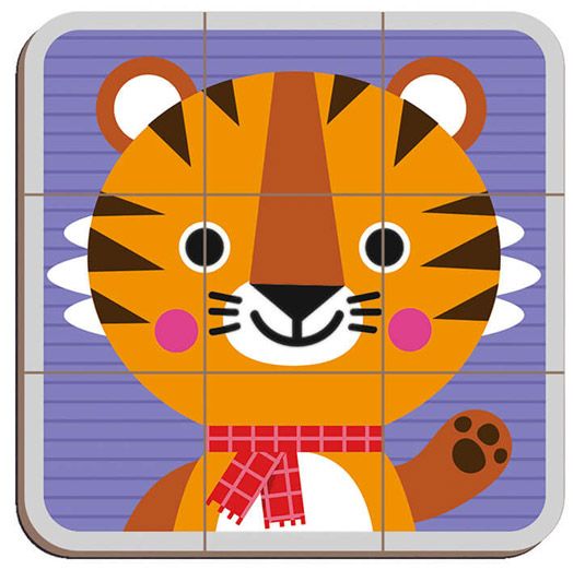 Детска магнитна книга Janod - Смеси и подреди картинката