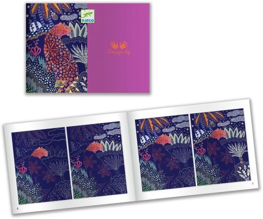 Комплект скреч картини Djeco - Lush Nature
