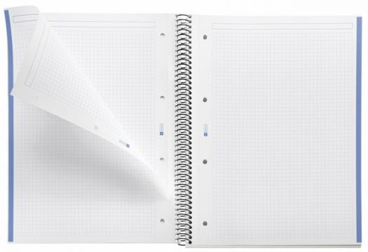 Тетрадка Miquelrius The Original Blue PP А4 със спирала, 80 листа на малки квадратчета