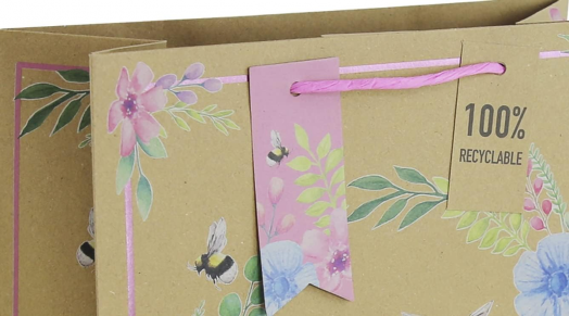 Подаръчна торбичка Eurowrap - Бъди щастлив, средна