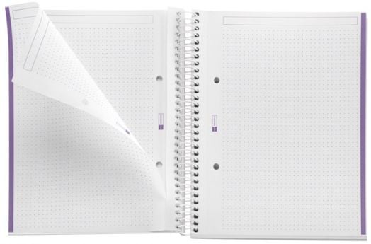 Тетрадка Miquelrius Be Eco A5 със спирала, 80 листа на точки, аметист