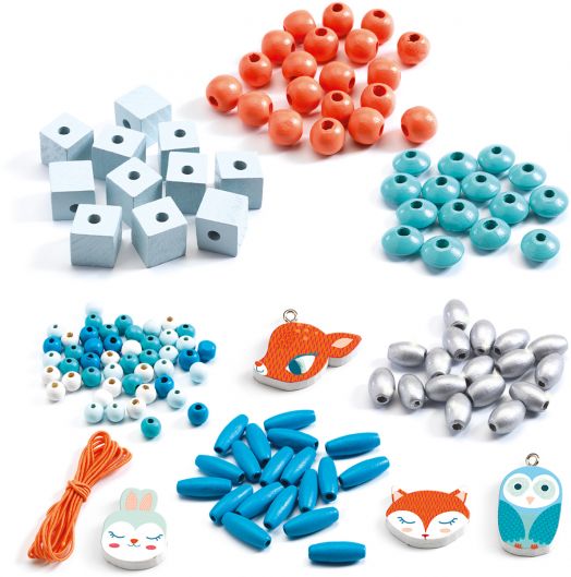 Комплект Djeco: Създай бижута Beads Small Animals
