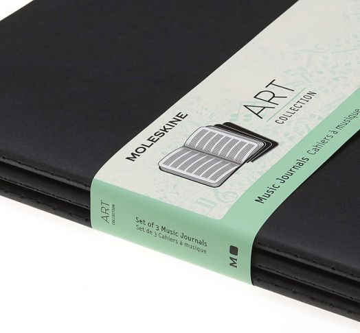 Комплект тефтери Moleskine Art Music Journals, 3 бр.