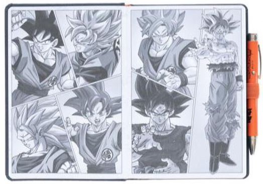 Тефтер Grupo Erik - Dragon Ball с химикалка със светлина